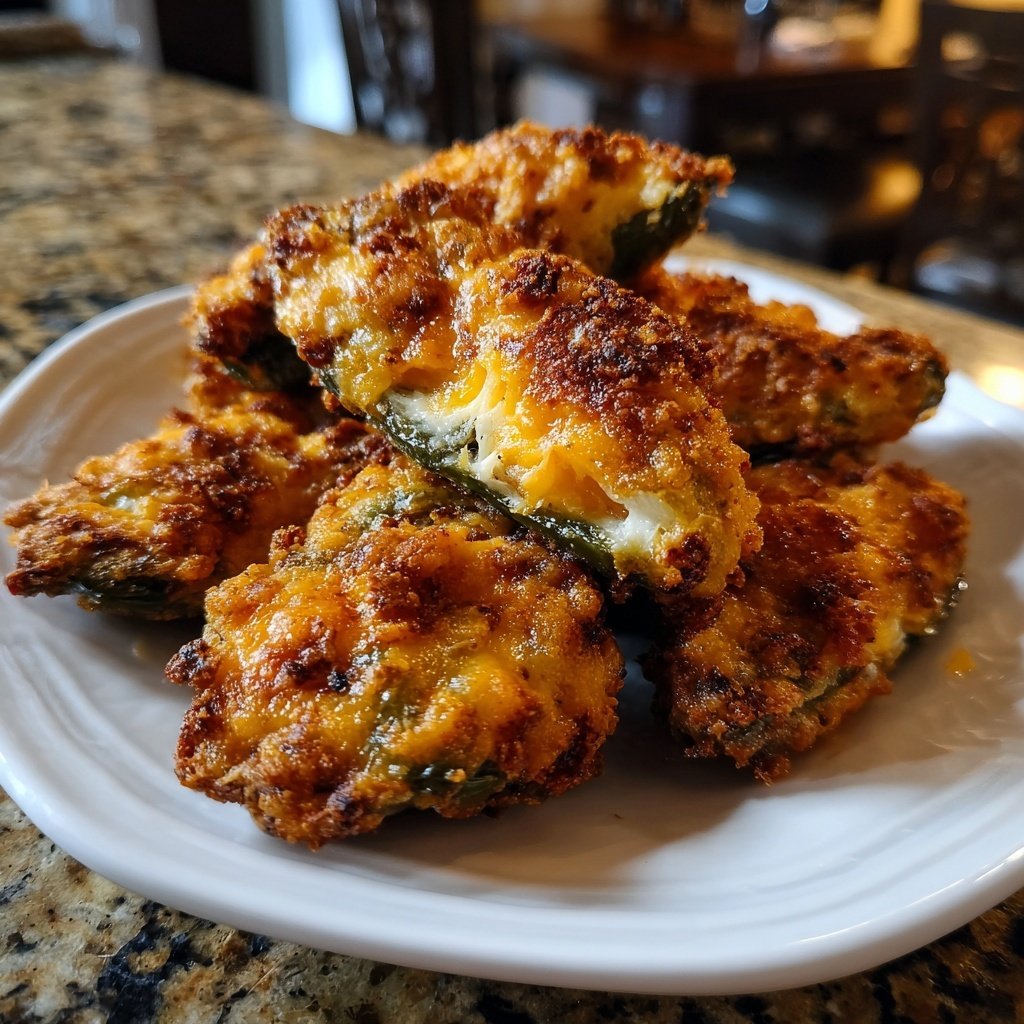 Jalapeno Poppers with Cheddar Herb Filling
