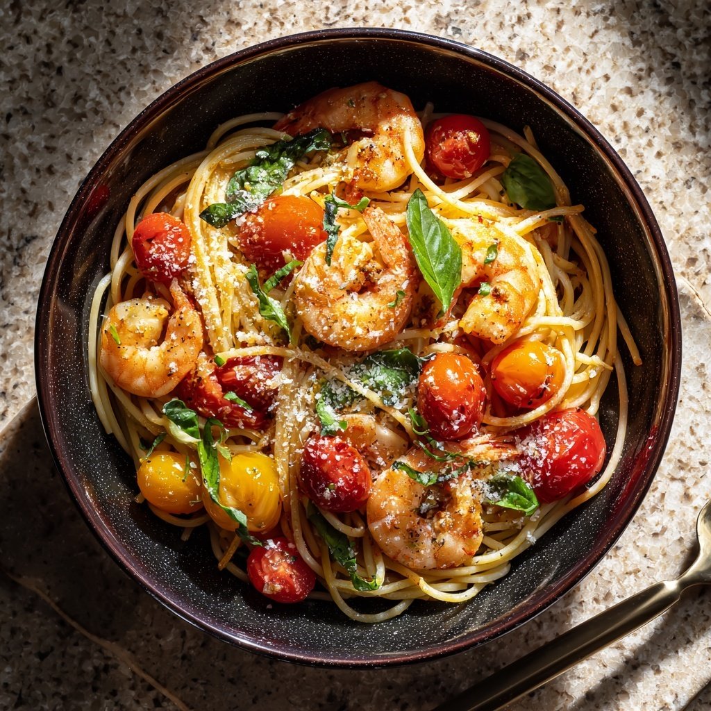 Shrimp Tomato Basil Pasta