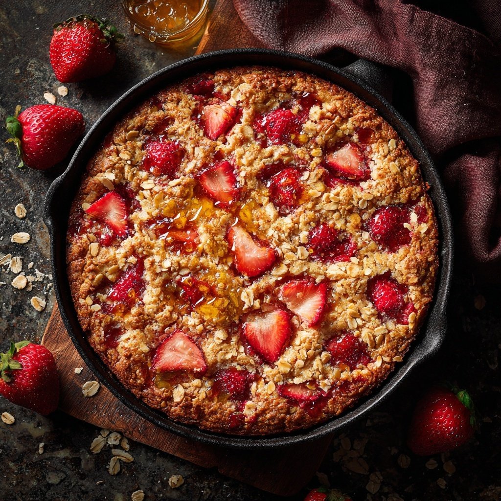 Strawberry Oat Breakfast Bake