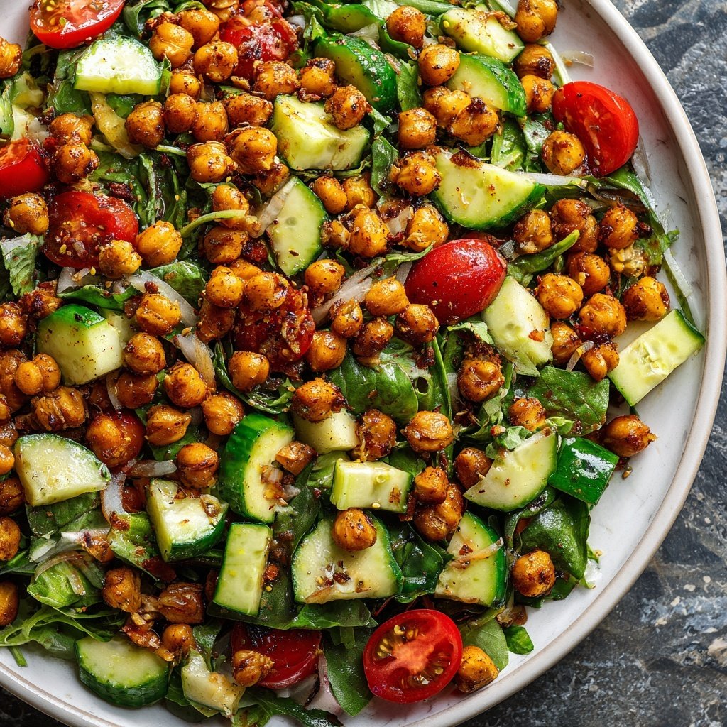 Healthy Roasted Chickpea Salad