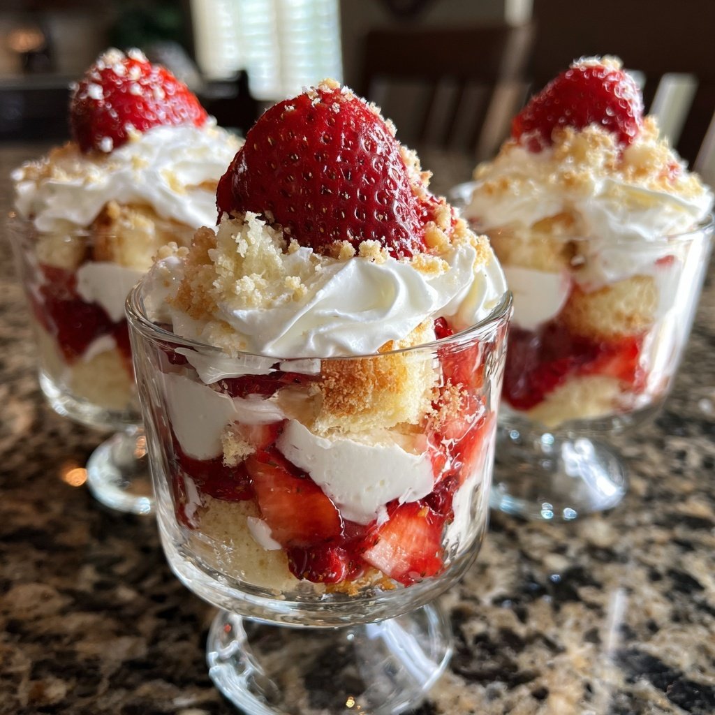 Classic Strawberry Shortcake Parfaits