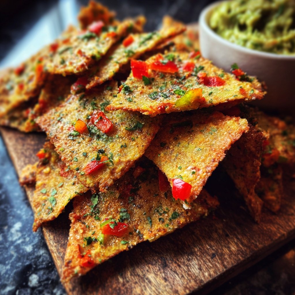Super Bowl Crispy Veggie Flatbread Chips