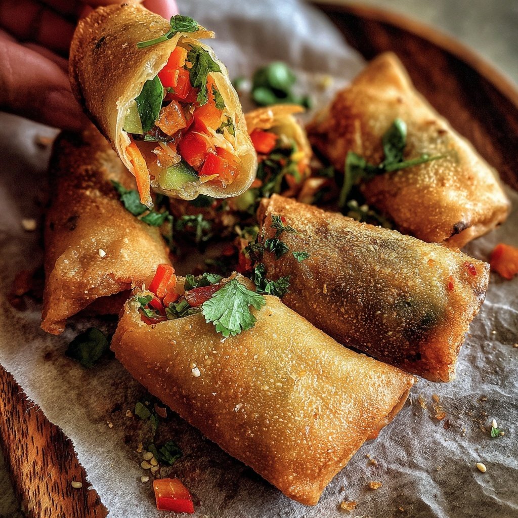 Super Bowl Appetizer Veggie Spring Rolls