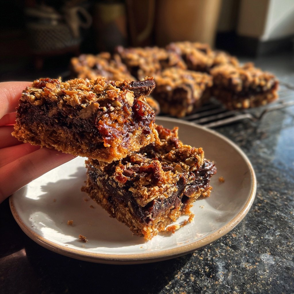 Chocolate Date Nut Squares