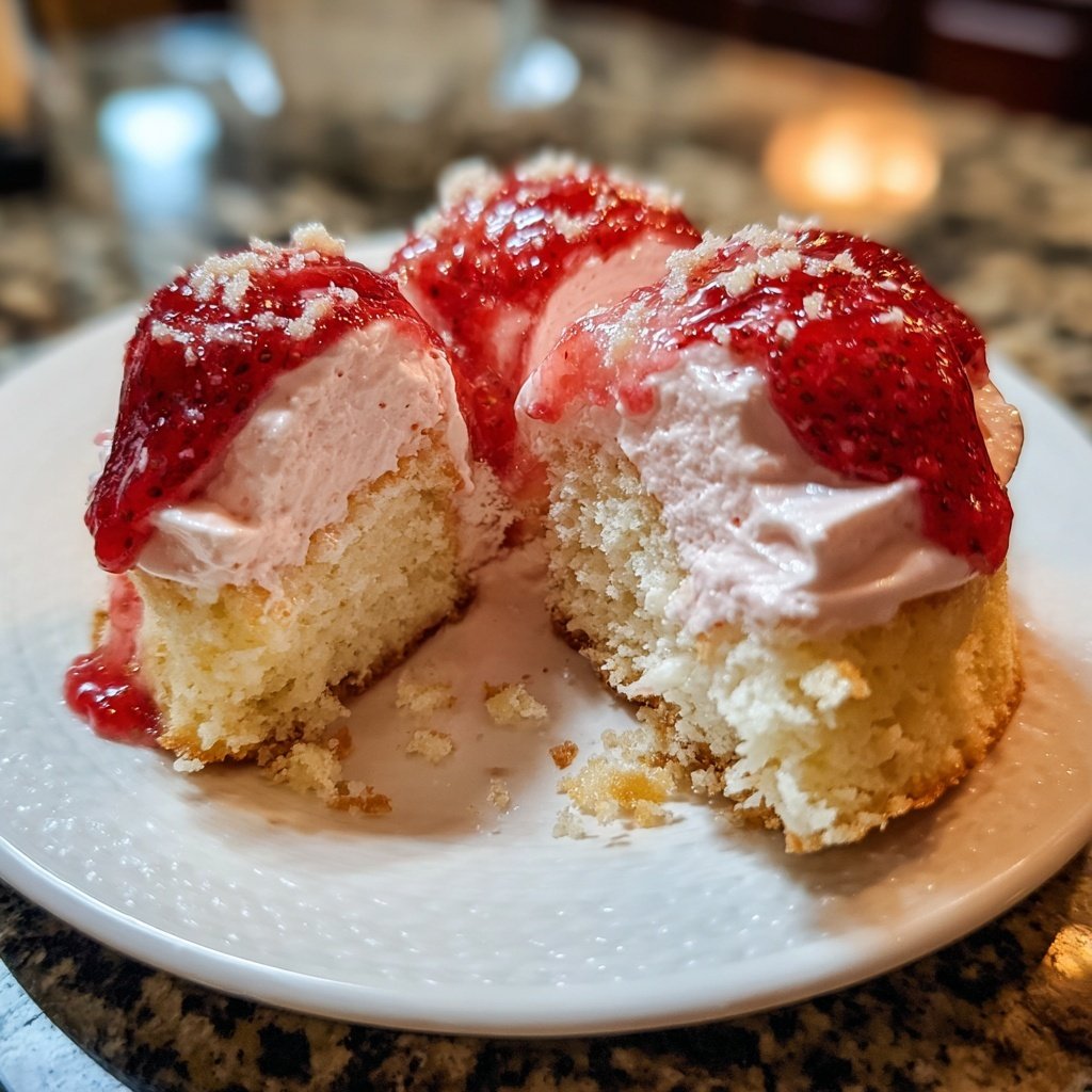 Mini Heart Cake with Strawberry Honey Cream