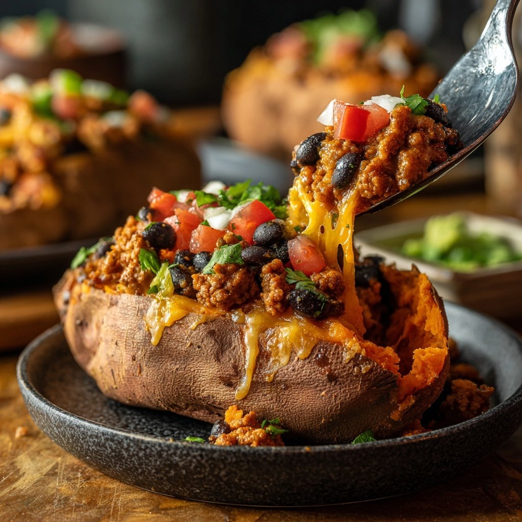 Easy Taco Stuffed Sweet Potatoes