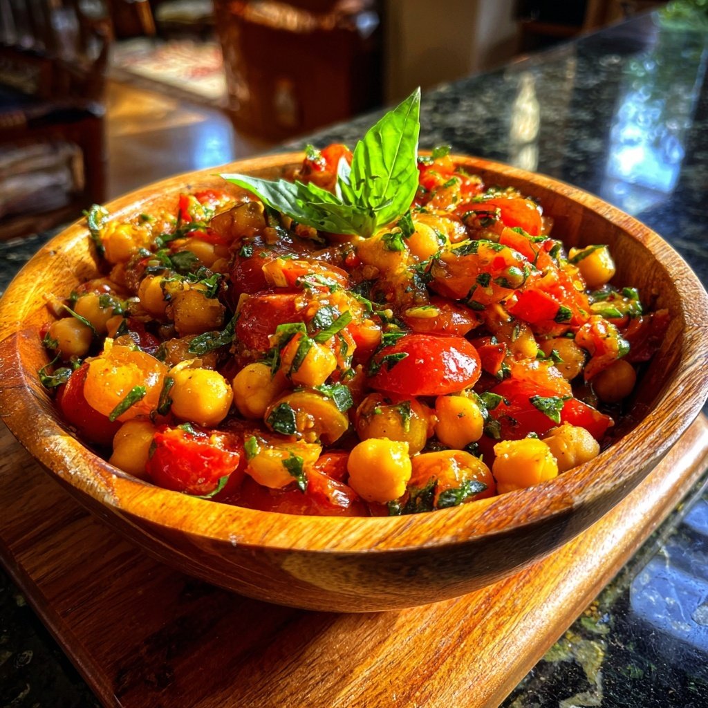 Mediterranean Chickpea Tomato Bowl