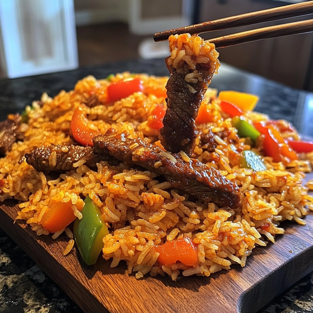 Crispy Chilli Beef Rice