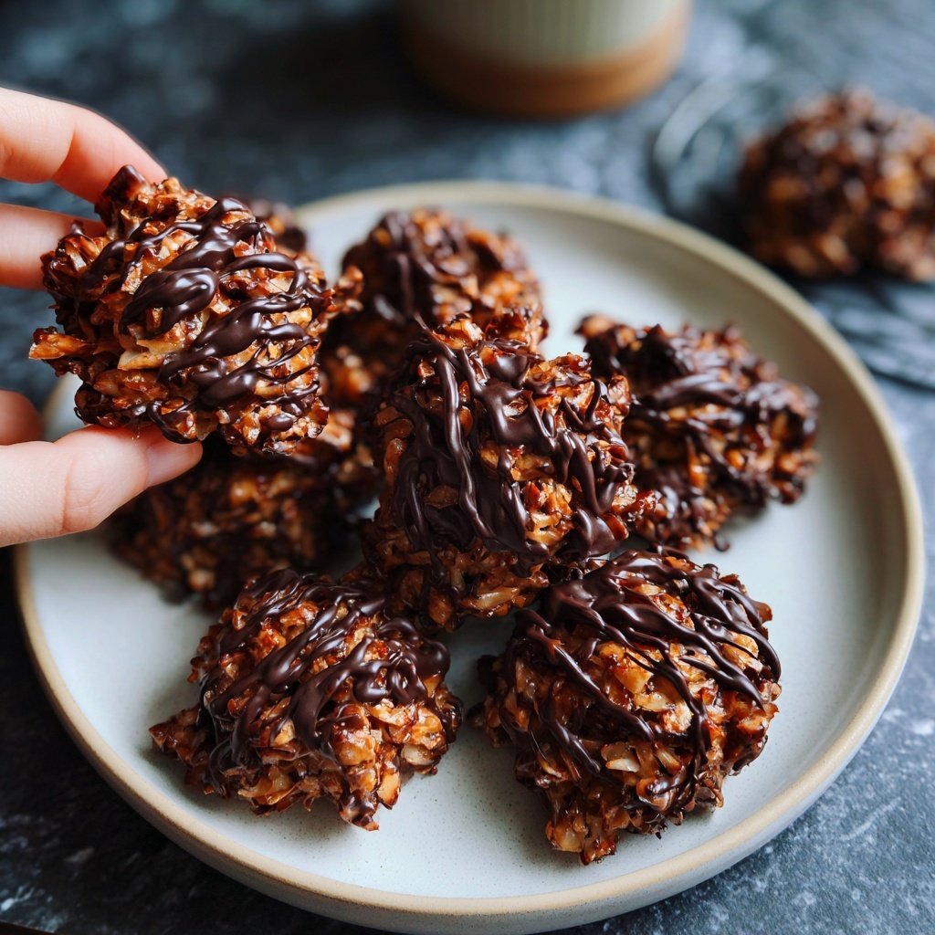 Valentines Snacks Chocolate Coconut Clusters